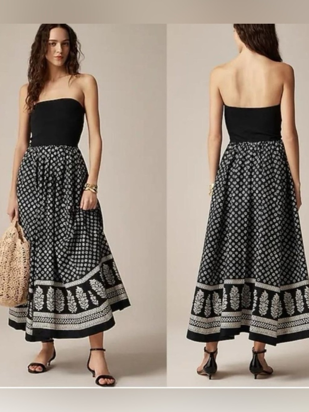JCrew black maxi dress